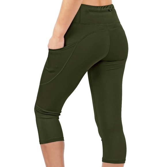 Capri yoga leggings side,key and back pockets - Picture 2 of 4